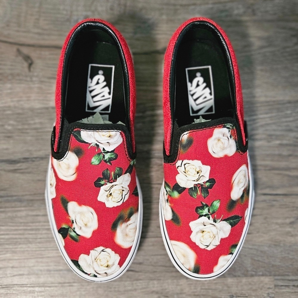 Vans Romatic Floral - Chili Pepper- Slip-Ons